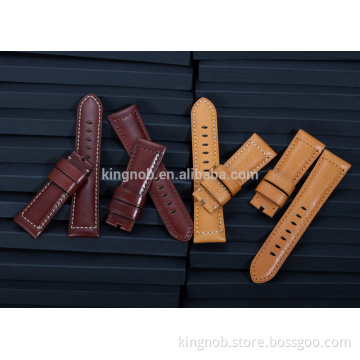 26mm watch bands genuine calf padded leather watchbands watchband supplier for panerai